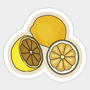 Lemon cartoon illustration Sticker